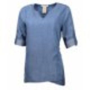 Soft Philosophy Women's Tencel Tunic Roll Tab Sleeve Top - NWT